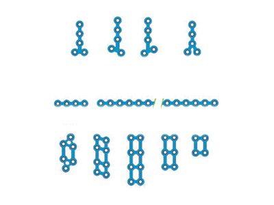 Placas de microfragmentos de titanio puro